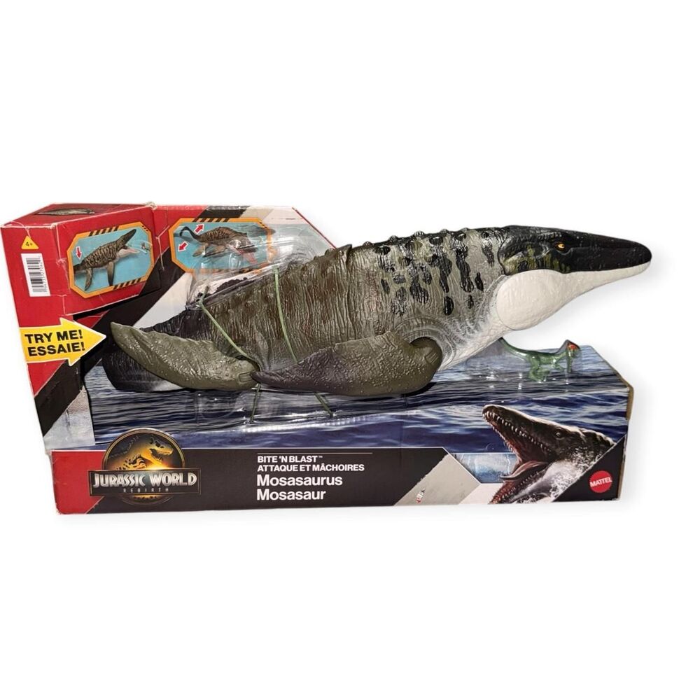 Mattel Jurassic World Rebirth Bite N Blast Mosasaurus JCH00 NIP